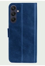 BASEY. Hoes Geschikt voor Samsung A25 Hoesje Bookcase Hoes Flip Case Book Cover Met 2x Screenprotector - Hoesje Geschikt voor Samsung Galaxy A25 Hoes Book Case Hoesje - Donkerblauw