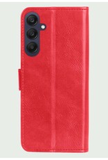 BASEY. Hoes Geschikt voor Samsung A25 Hoesje Bookcase Hoes Flip Case Book Cover Met 2x Screenprotector - Hoesje Geschikt voor Samsung Galaxy A25 Hoes Book Case Hoesje - Rood