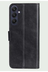 BASEY. Hoes Geschikt voor Samsung A25 Hoesje Bookcase Hoes Flip Case Book Cover Met 2x Screenprotector - Hoesje Geschikt voor Samsung Galaxy A25 Hoes Book Case Hoesje - Zwart