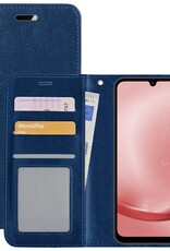 NoXx Hoes Geschikt voor Samsung A25 Hoesje Book Case Hoes Flip Cover Wallet Bookcase - Donkerblauw
