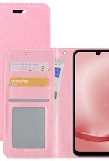 NoXx Hoes Geschikt voor Samsung A25 Hoesje Book Case Hoes Flip Cover Wallet Bookcase - Lichtroze