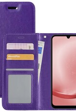 NoXx Hoes Geschikt voor Samsung A25 Hoesje Book Case Hoes Flip Cover Wallet Bookcase - Paars