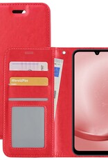 NoXx Hoes Geschikt voor Samsung A25 Hoesje Book Case Hoes Flip Cover Wallet Bookcase - Rood