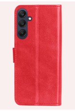 NoXx Hoes Geschikt voor Samsung A25 Hoesje Book Case Hoes Flip Cover Wallet Bookcase - Rood