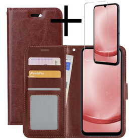 NoXx NoXx Samsung Galaxy A25 Hoesje Bookcase Met Screenprotector - Bruin