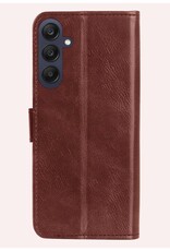 NoXx Hoes Geschikt voor Samsung A25 Hoesje Book Case Hoes Flip Cover Wallet Bookcase Met Screenprotector - Bruin