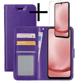NoXx NoXx Samsung Galaxy A25 Hoesje Bookcase Met Screenprotector - Paars