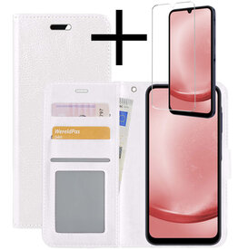 NoXx NoXx Samsung Galaxy A25 Hoesje Bookcase Met Screenprotector - Wit