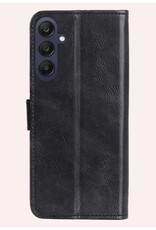 NoXx Hoes Geschikt voor Samsung A25 Hoesje Book Case Hoes Flip Cover Wallet Bookcase Met Screenprotector - Zwart