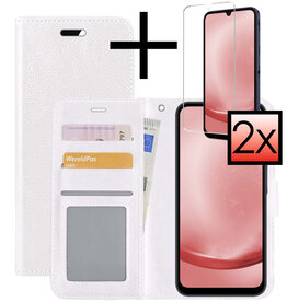 NoXx NoXx Samsung Galaxy A25 Hoesje Bookcase Met 2x Screenprotector - Wit