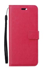 Nomfy Hoesje Geschikt voor Samsung A25 Hoes Bookcase Flipcase Book Cover - Hoes Geschikt voor Samsung Galaxy A25 Hoesje Book Case - Donkerroze