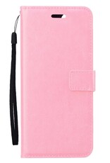 Nomfy Hoesje Geschikt voor Samsung A25 Hoes Bookcase Flipcase Book Cover - Hoes Geschikt voor Samsung Galaxy A25 Hoesje Book Case - Lichtroze