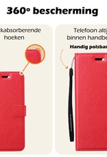 Nomfy Hoesje Geschikt voor Samsung A25 Hoes Bookcase Flipcase Book Cover - Hoes Geschikt voor Samsung Galaxy A25 Hoesje Book Case - Rood