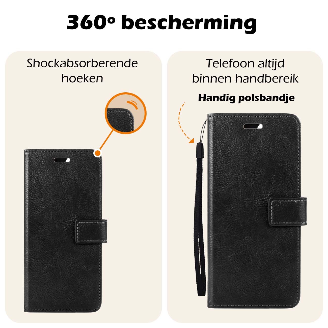 Nomfy Hoesje Geschikt voor Samsung A25 Hoes Bookcase Flipcase Book Cover - Hoes Geschikt voor Samsung Galaxy A25 Hoesje Book Case - Zwart