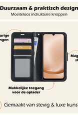 Nomfy Hoesje Geschikt voor Samsung A25 Hoes Bookcase Flipcase Book Cover - Hoes Geschikt voor Samsung Galaxy A25 Hoesje Book Case - Zwart