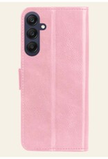 Nomfy Hoesje Geschikt voor Samsung A25 Hoes Bookcase Flipcase Book Cover Met Screenprotector - Hoes Geschikt voor Samsung Galaxy A25 Hoesje Book Case - Lichtroze