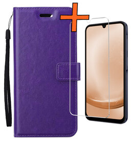 Nomfy Nomfy Samsung Galaxy A25 Hoesje Bookcase Met Screenprotector - Paars