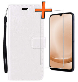 Nomfy Nomfy Samsung Galaxy A25 Hoesje Bookcase Met Screenprotector - Wit