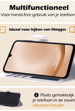 Nomfy Hoesje Geschikt voor Samsung A25 Hoes Bookcase Flipcase Book Cover Met Screenprotector - Hoes Geschikt voor Samsung Galaxy A25 Hoesje Book Case - Wit
