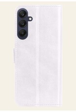 Nomfy Hoesje Geschikt voor Samsung A25 Hoes Bookcase Flipcase Book Cover Met 2x Screenprotector - Hoes Geschikt voor Samsung Galaxy A25 Hoesje Book Case - Wit