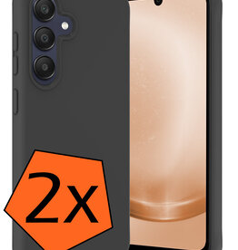 Nomfy Nomfy Samsung Galaxy A25 Hoesje Siliconen - Zwart - 2 PACK