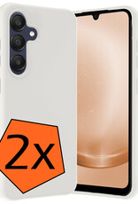 Nomfy Hoesje Geschikt voor Samsung A25 Hoesje Siliconen Cover Case - Hoes Geschikt voor Samsung Galaxy A25 Hoes Back Case - 2-PACK - Wit