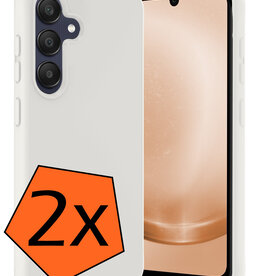 Nomfy Nomfy Samsung Galaxy A25 Hoesje Siliconen - Wit - 2 PACK