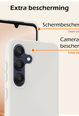 Nomfy Hoesje Geschikt voor Samsung A25 Hoesje Siliconen Cover Case - Hoes Geschikt voor Samsung Galaxy A25 Hoes Back Case - 2-PACK - Wit