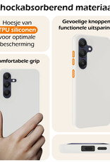 Nomfy Hoesje Geschikt voor Samsung A25 Hoesje Siliconen Cover Case - Hoes Geschikt voor Samsung Galaxy A25 Hoes Back Case - 2-PACK - Wit