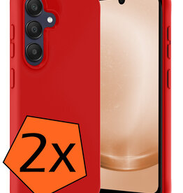 Nomfy Nomfy Samsung Galaxy A25 Hoesje Siliconen - Rood - 2 PACK