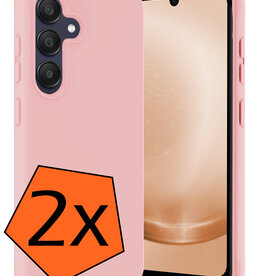 Nomfy Nomfy Samsung Galaxy A25 Hoesje Siliconen - Lichtroze - 2 PACK