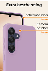 Nomfy Hoesje Geschikt voor Samsung A25 Hoesje Siliconen Cover Case - Hoes Geschikt voor Samsung Galaxy A25 Hoes Back Case - 2-PACK - Lila