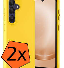 Nomfy Nomfy Samsung Galaxy A25 Hoesje Siliconen - Geel - 2 PACK