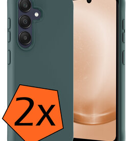 Nomfy Nomfy Samsung Galaxy A25 Hoesje Siliconen - Donkergroen - 2 PACK