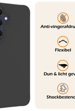 Nomfy Hoesje Geschikt voor Samsung A25 Hoesje Siliconen Cover Case - Hoes Geschikt voor Samsung Galaxy A25 Hoes Back Case - Zwart