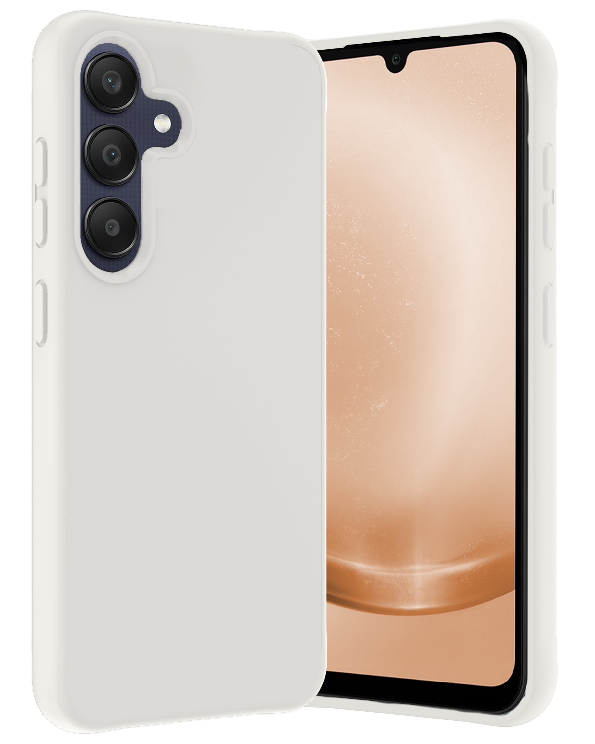 Nomfy Hoesje Geschikt voor Samsung A25 Hoesje Siliconen Cover Case - Hoes Geschikt voor Samsung Galaxy A25 Hoes Back Case - Wit