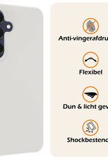 Nomfy Hoesje Geschikt voor Samsung A25 Hoesje Siliconen Cover Case - Hoes Geschikt voor Samsung Galaxy A25 Hoes Back Case - Wit