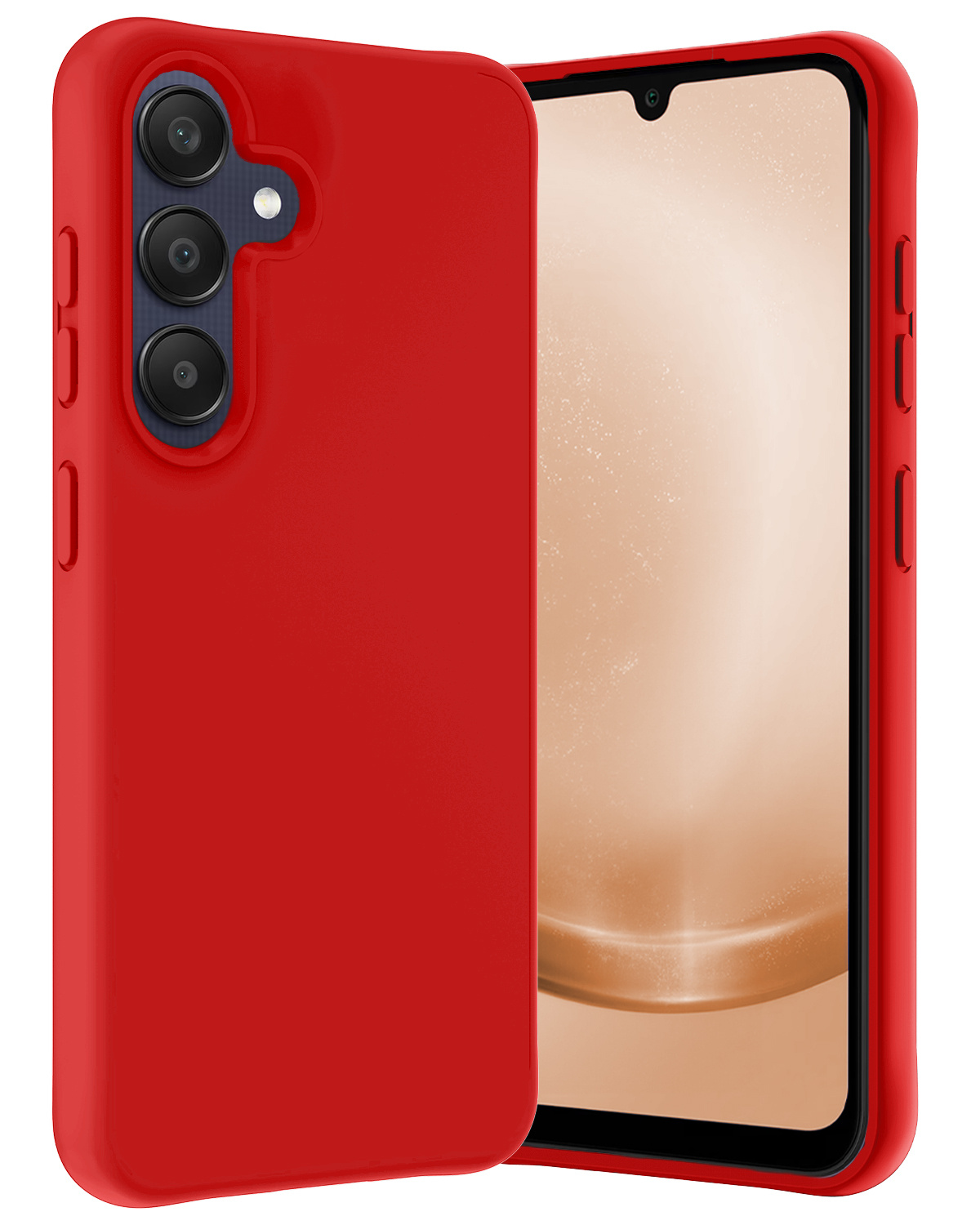 Nomfy Hoesje Geschikt voor Samsung A25 Hoesje Siliconen Cover Case - Hoes Geschikt voor Samsung Galaxy A25 Hoes Back Case - Rood