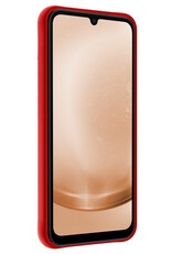 Nomfy Hoesje Geschikt voor Samsung A25 Hoesje Siliconen Cover Case - Hoes Geschikt voor Samsung Galaxy A25 Hoes Back Case - Rood
