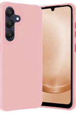 Nomfy Hoesje Geschikt voor Samsung A25 Hoesje Siliconen Cover Case - Hoes Geschikt voor Samsung Galaxy A25 Hoes Back Case - Lichtroze