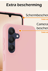 Nomfy Hoesje Geschikt voor Samsung A25 Hoesje Siliconen Cover Case - Hoes Geschikt voor Samsung Galaxy A25 Hoes Back Case - Lichtroze