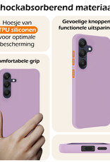 Nomfy Hoesje Geschikt voor Samsung A25 Hoesje Siliconen Cover Case - Hoes Geschikt voor Samsung Galaxy A25 Hoes Back Case - Lila