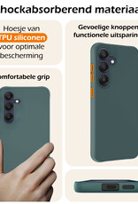 Nomfy Hoesje Geschikt voor Samsung A25 Hoesje Siliconen Cover Case - Hoes Geschikt voor Samsung Galaxy A25 Hoes Back Case - Donkergroen