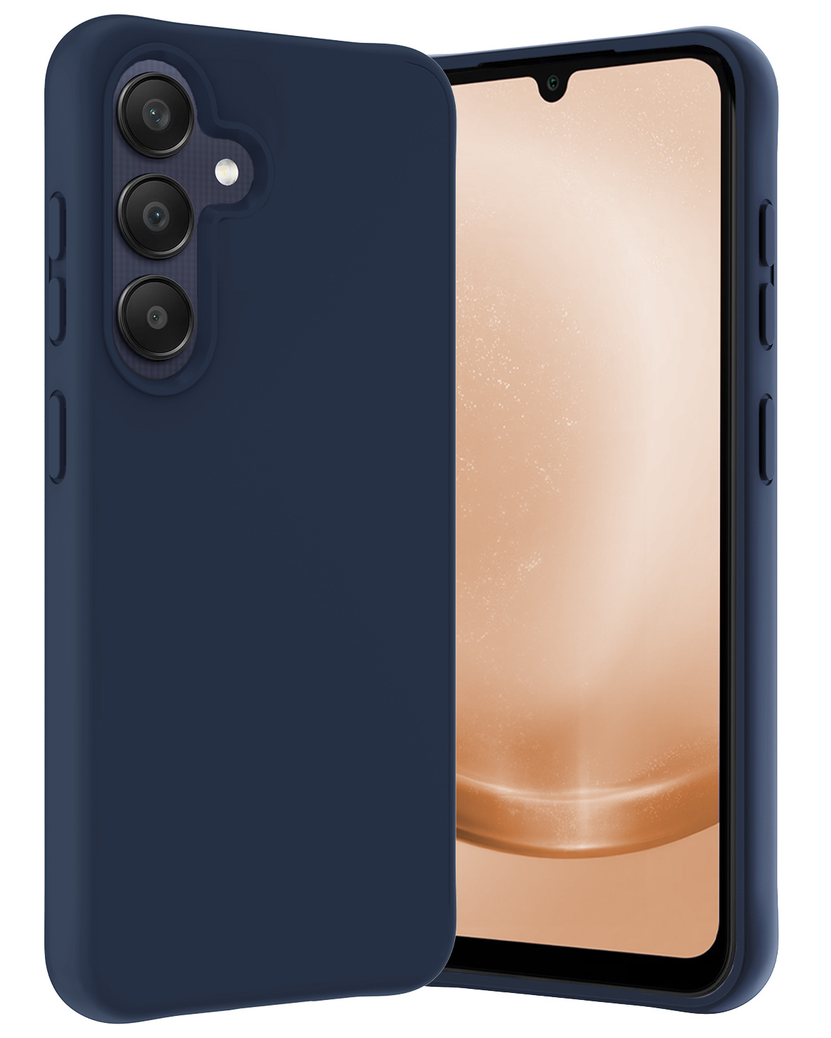 Nomfy Hoesje Geschikt voor Samsung A25 Hoesje Siliconen Cover Case - Hoes Geschikt voor Samsung Galaxy A25 Hoes Back Case - Donkerblauw