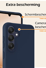 Nomfy Hoesje Geschikt voor Samsung A25 Hoesje Siliconen Cover Case - Hoes Geschikt voor Samsung Galaxy A25 Hoes Back Case - Donkerblauw