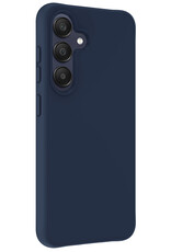 Nomfy Hoesje Geschikt voor Samsung A25 Hoesje Siliconen Cover Case - Hoes Geschikt voor Samsung Galaxy A25 Hoes Back Case - Donkerblauw