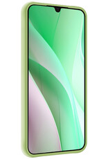 BASEY. Hoes Geschikt voor Samsung A15 Hoesje Siliconen Back Cover Case Met Screenprotector - Hoesje Geschikt voor Samsung Galaxy A15 Hoes Cover Hoesje - Groen