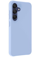 BASEY. Hoes Geschikt voor Samsung A15 Hoesje Siliconen Back Cover Case Met Screenprotector - Hoesje Geschikt voor Samsung Galaxy A15 Hoes Cover Hoesje - Lichtblauw