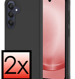 NoXx NoXx Samsung Galaxy A25 Hoesje Siliconen - Zwart - 2 PACK
