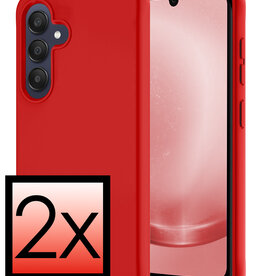 NoXx NoXx Samsung Galaxy A25 Hoesje Siliconen - Rood - 2 PACK